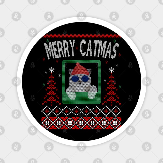 Merry catmas Magnet by MZeeDesigns